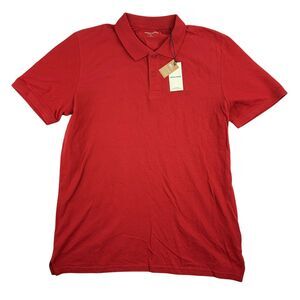 Jack & Jones Mens Slim Fit Basic Short Sleeve Polo Shirt Red XL